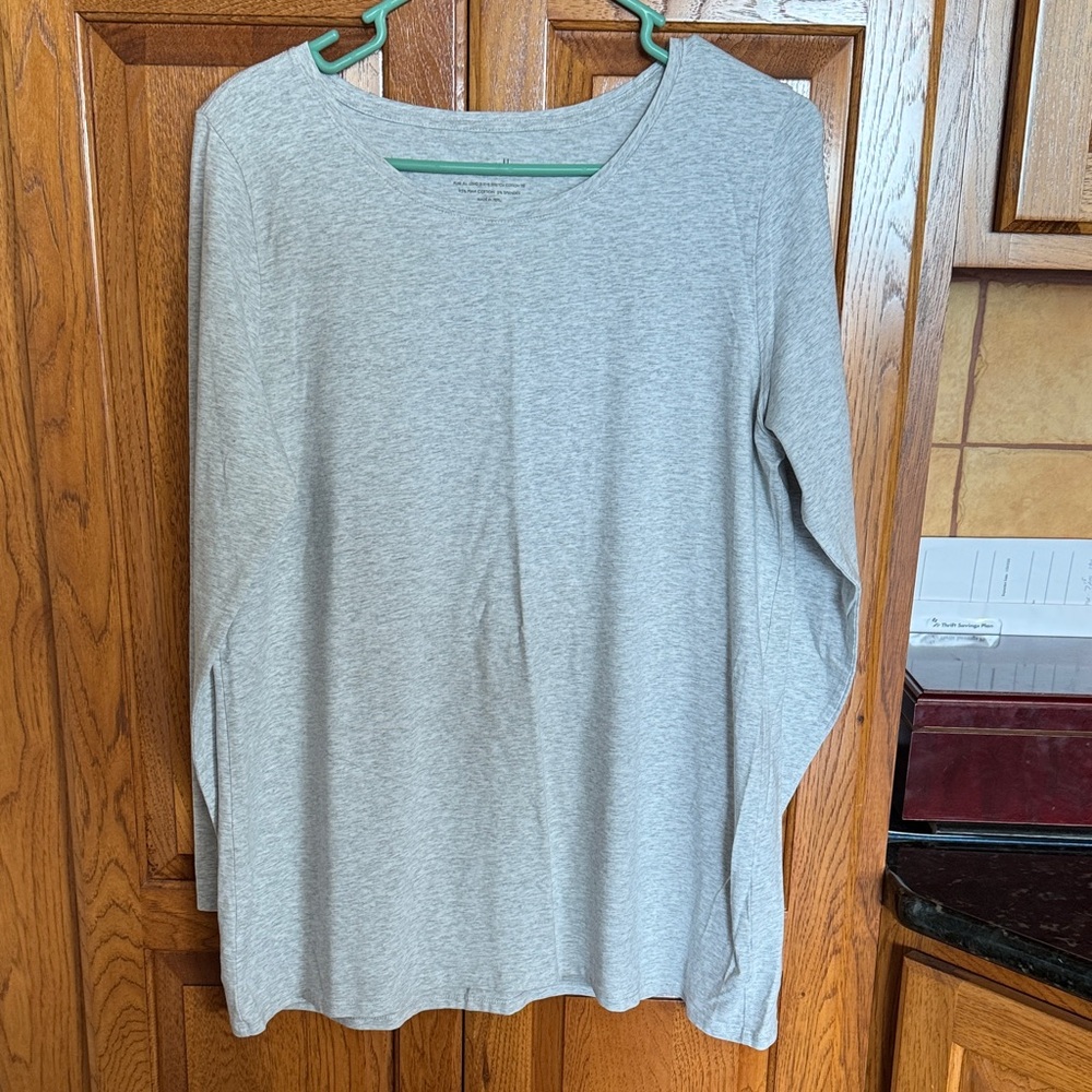 Classic Gray Long Sleeve Women's Top